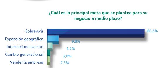 La supervivencia es el objetivo de 8 de cada 10 pymes españolas
