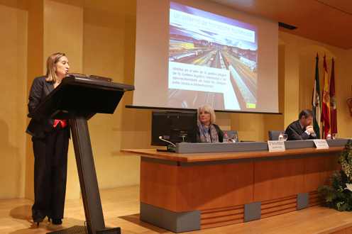 Ana Pastor, ministra de Fomento durante la presentación del Plan de Estrategia Logística Nacional.
