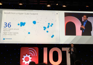 Sam George, jefe de Azure, en el Congreso IoT de Barcelona.
