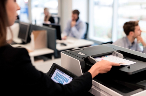 Impresora de oficina.