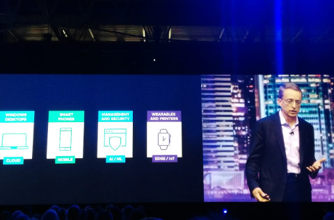 Pat Gelsinger en el VMWorld de Barcleona 2018.
