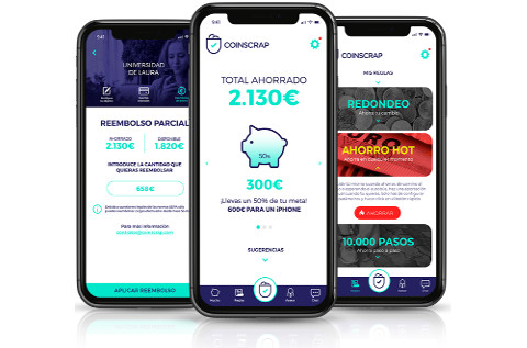 Aplicación Coinscrap de ahorro por móvil.