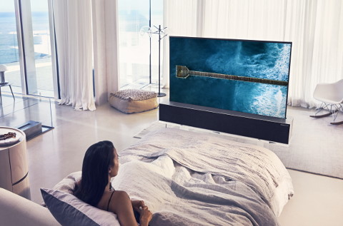 Televisor enrollable de LG.