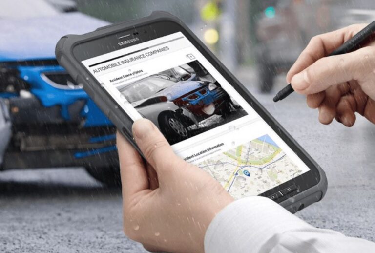 Teléfono rugerizado de Samsung.