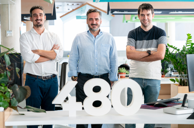 Alfredo Cebrián, Vicente Montesinos y Sergio Aguado de Cuatroochenta