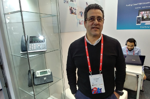 José San Emeterio, en una feria tecnológica.