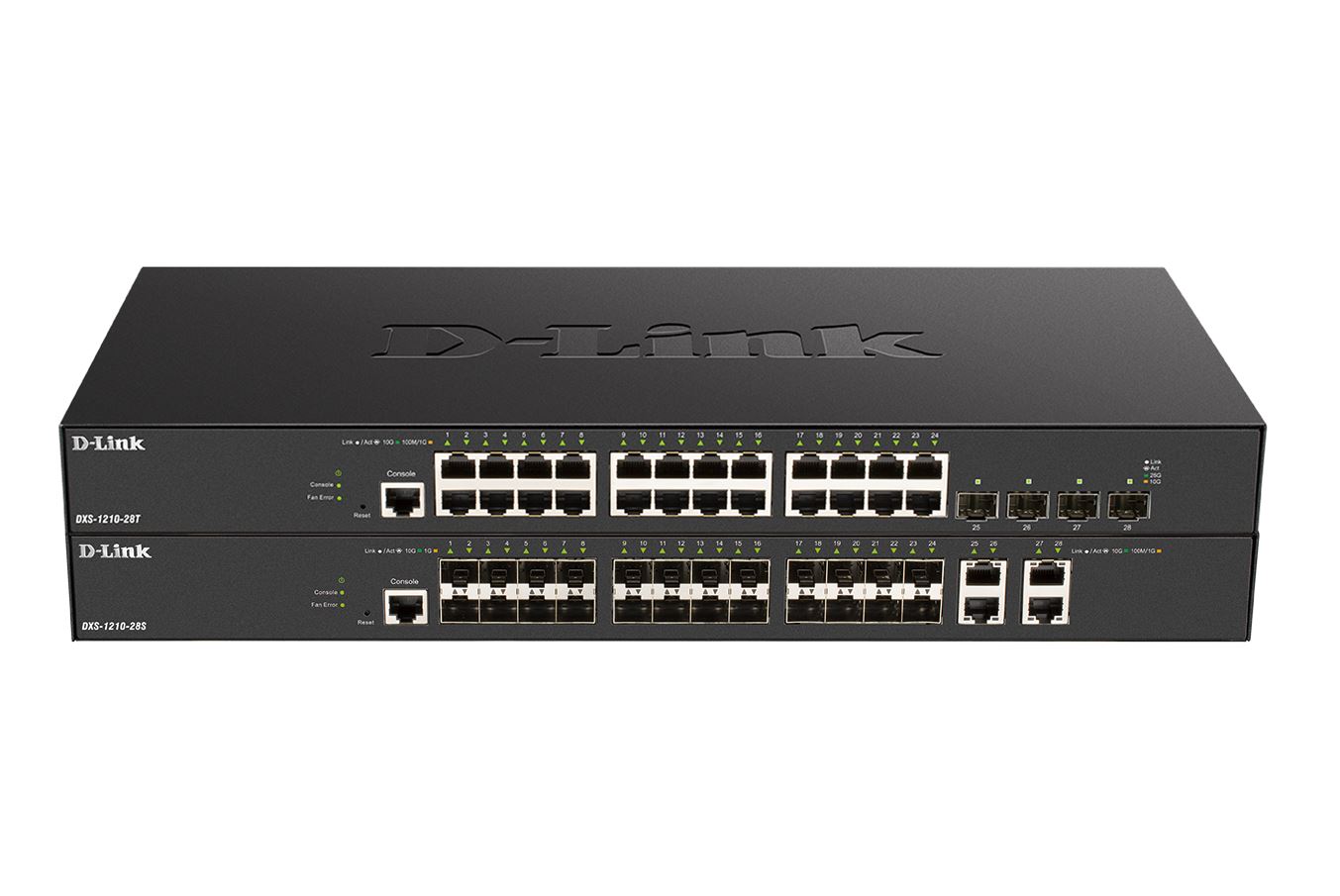 Switches 10 Gigabit Smart Managed D-Link DXS-1210-28S y DXS-1210-28T.