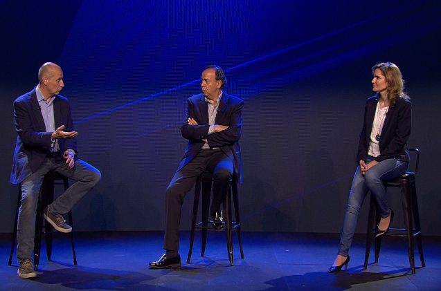 Nacho Martín, Ricardo Labarga y Beatriz Ordoñez, de Dell.
