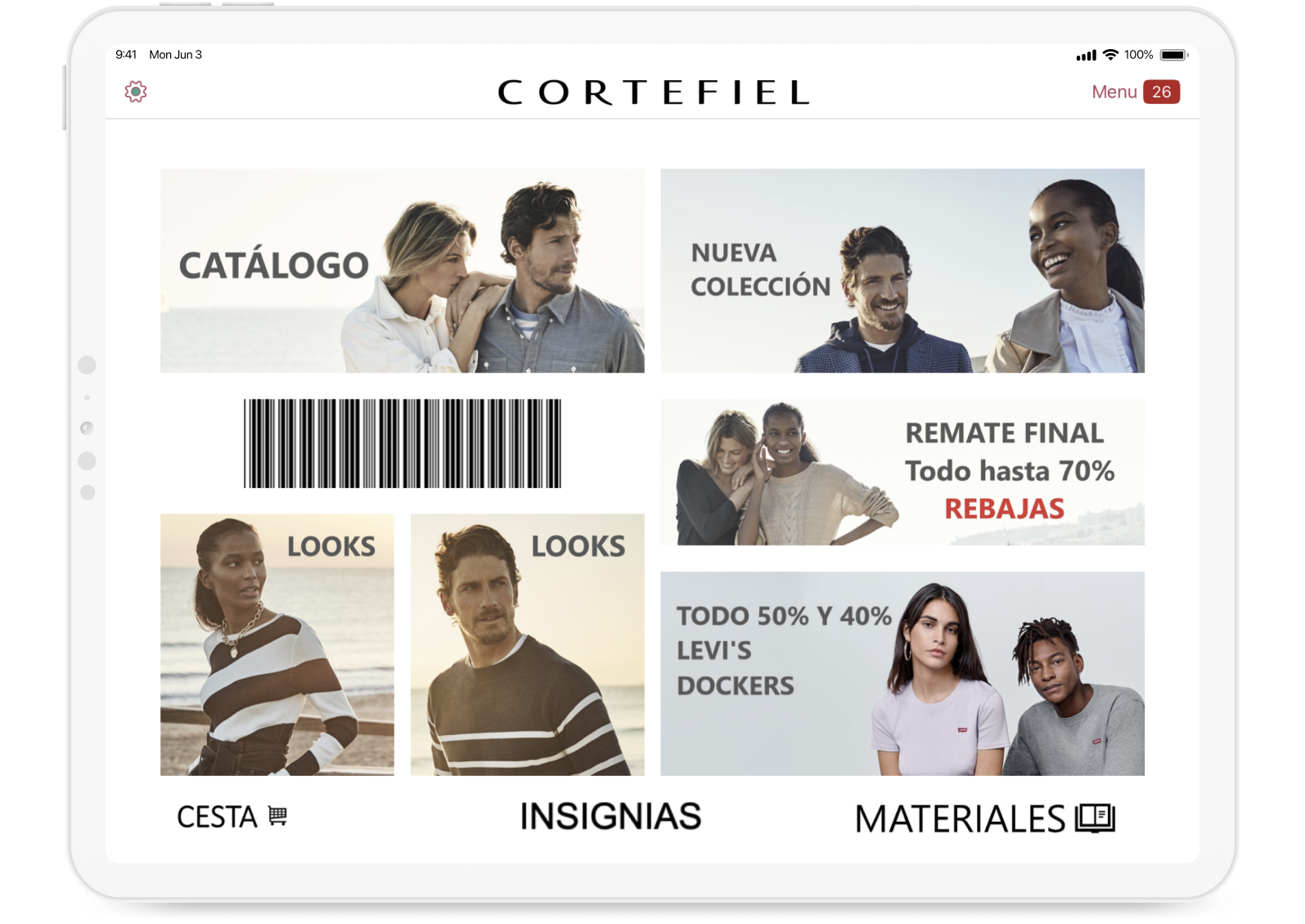 Cortefiel landing page