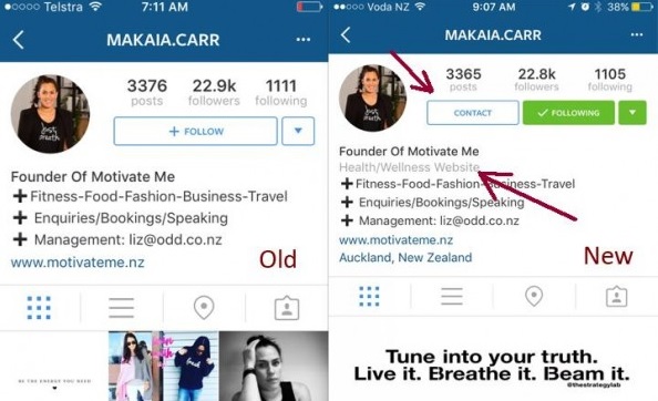 Perfil corporativo en Instagram