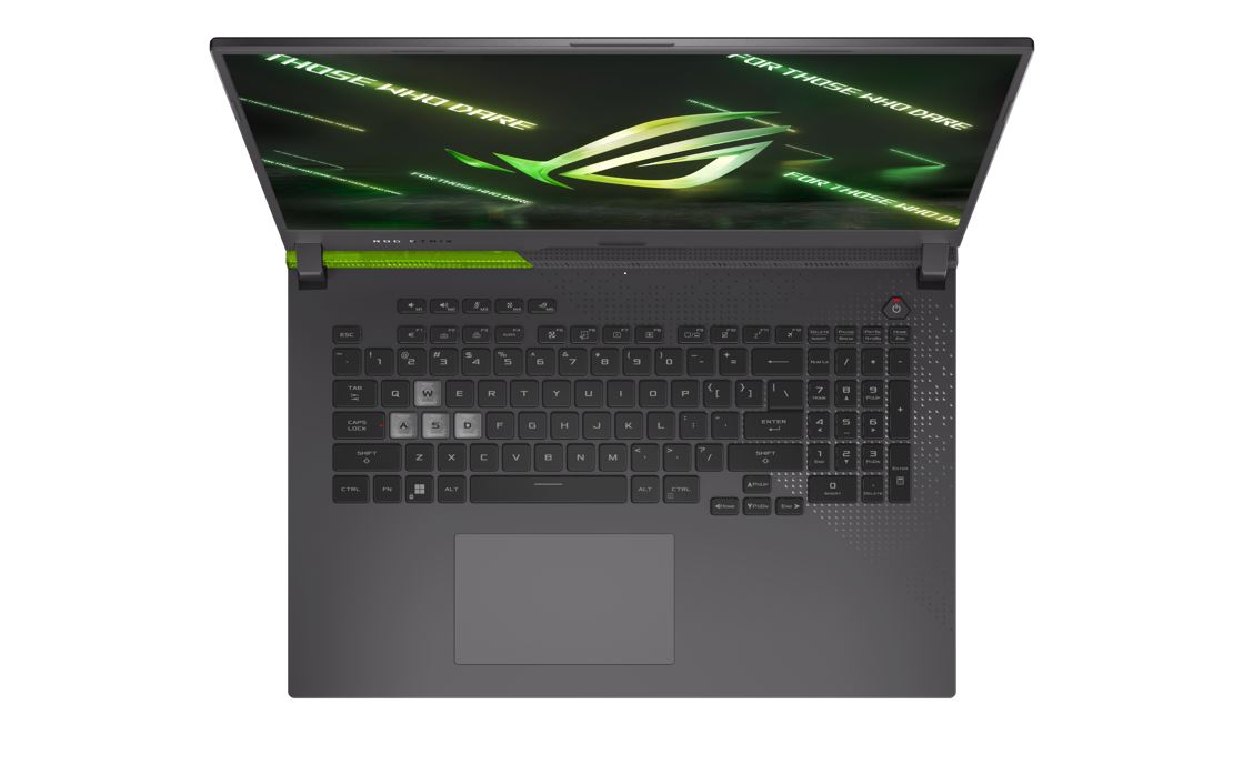 Portátil Asus ROG Strix de 17 pulgadas para gamers, presentado en el CES 2022.