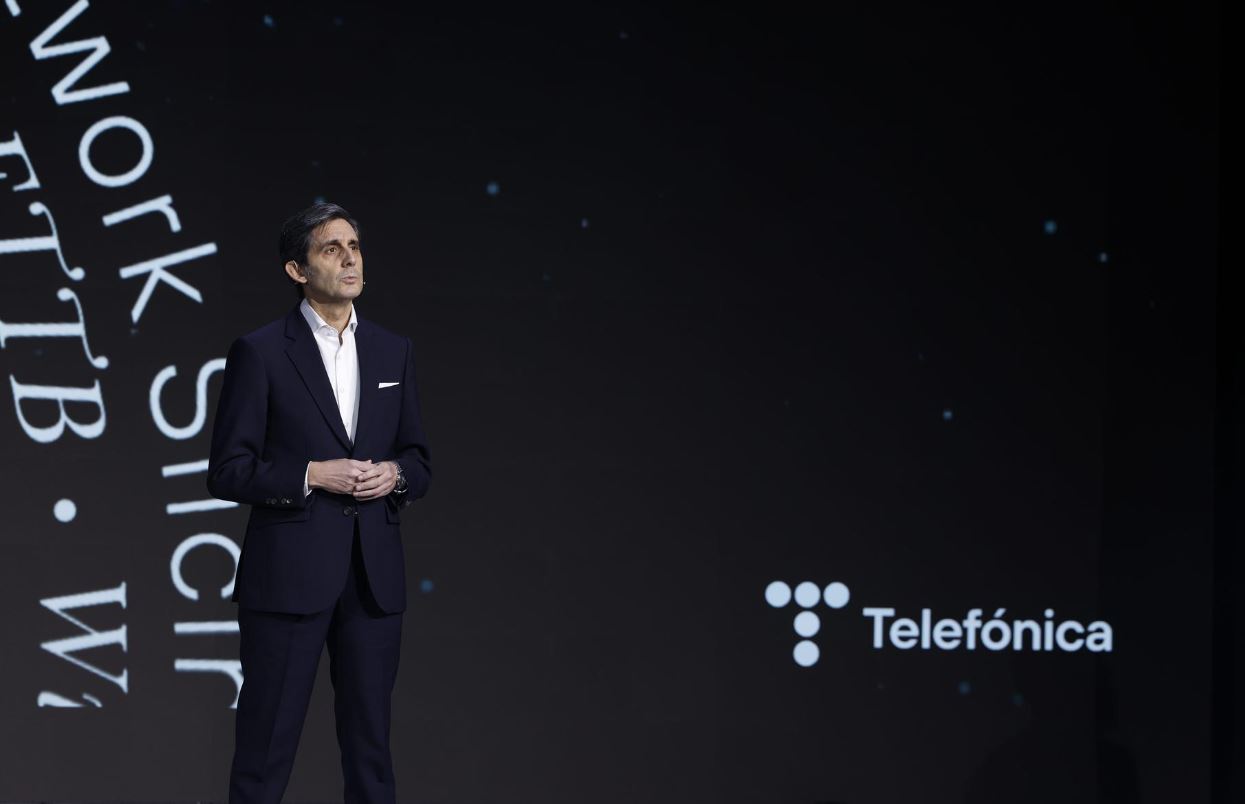 José María Álvarez-Pallete, presidente de Telefónica, en el MWC 2023.
