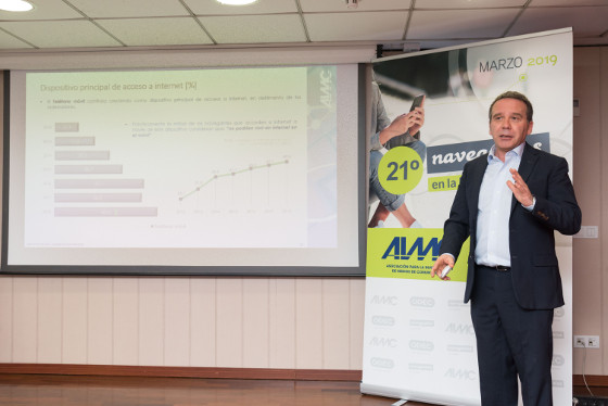 Pablo Alonso, director general técnico de AIMC, en la presentación de 21ª edición de Navegantes en la Red. 