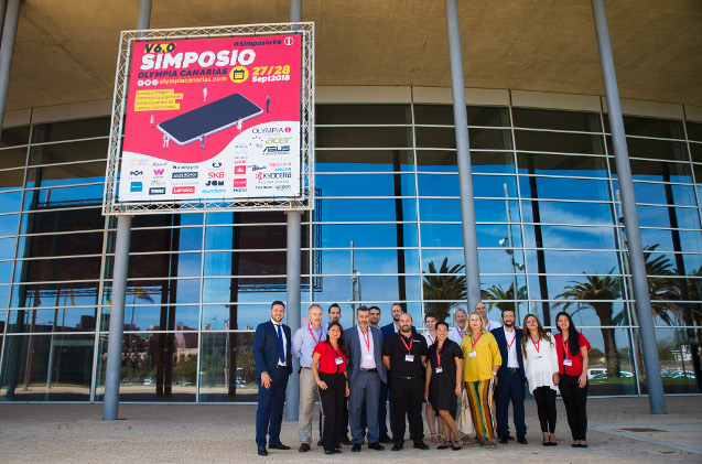 Parte del equipo de Olympia Canarias en un evento de la firma. Parte del equipo de Olympia Canarias en un evento de la firma.