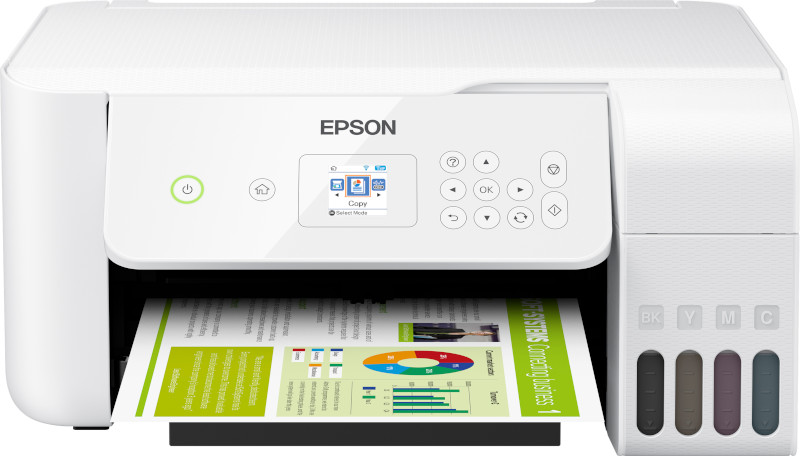Impresora de Epson con tecnología EcoTank. Impresora de Epson con tecnología EcoTank.